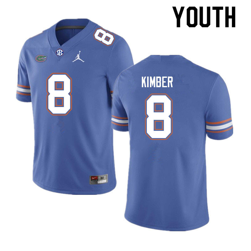 Youth #8 Jalen Kimber Florida Gators College Football Jerseys Sale-Royal - Click Image to Close